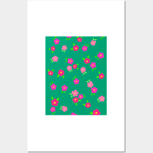 Spring Vibes (Green Background) Posters and Art